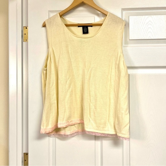 Vintage 90’ I.B Diffusion PLUS 1X 2PC Sweater Womens yellow Sequin embroidered - Picture 5 of 10